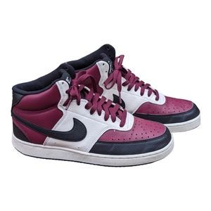 NIKE‎ COURT VISION MID NN DN3577 600 MEN'S SZ 8 DARK BEETROOT BLACK SAIL